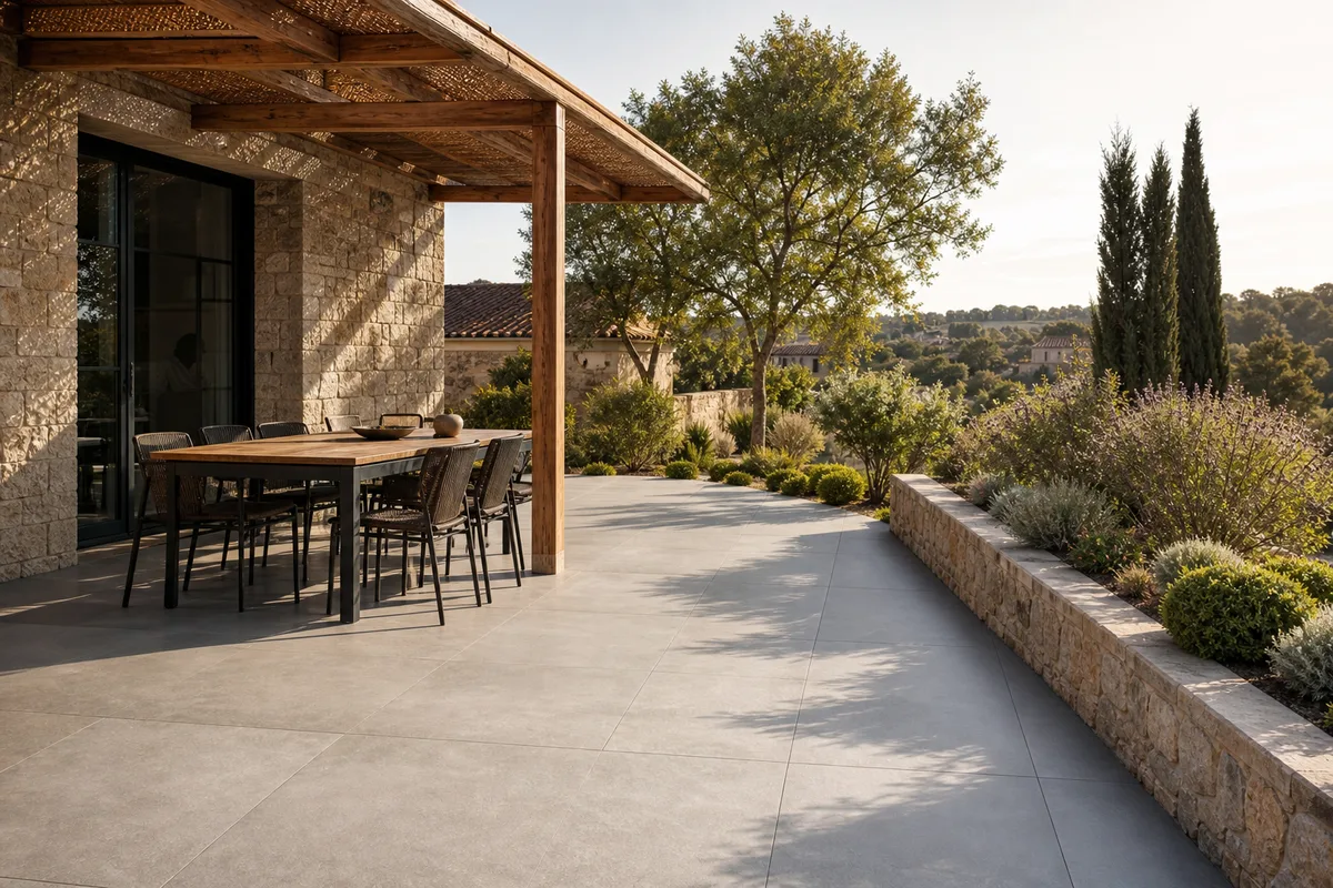 Carrelage extérieur : antidérapance R11 et pose sur plots